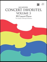 Kendor Concert Favorites - Volume 3 String Bass string method book cover